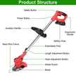 Electric Cordless Grass Trimmer Rechargeable Lawn Mower Weed Cutter With Alloy Saw Blade 2 Alloy