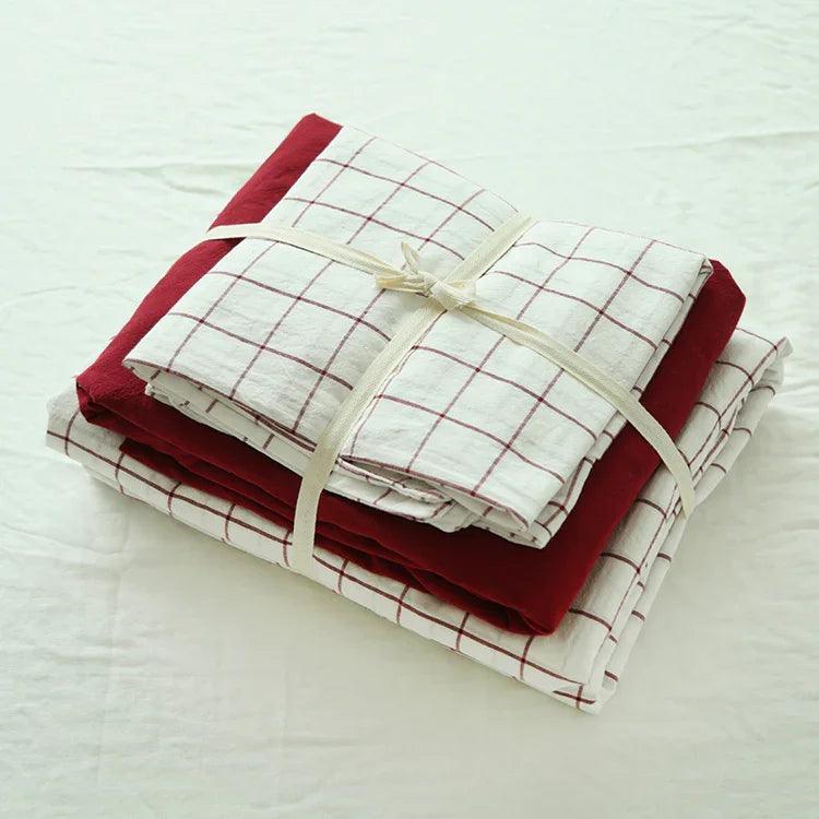Washed Cotton Four-piece Duvet Cover Bedding Set