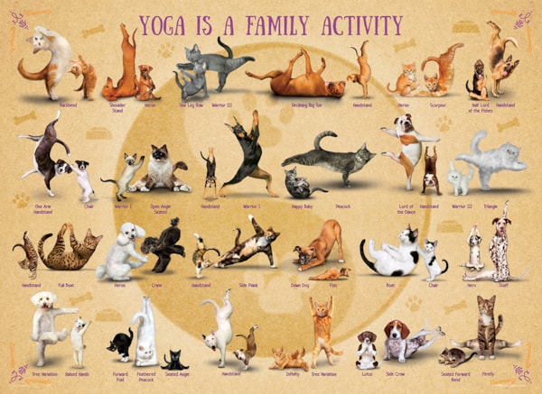 Eurographics - Yoga is a Family Activity (500 pc - Large Puzzle Pieces)