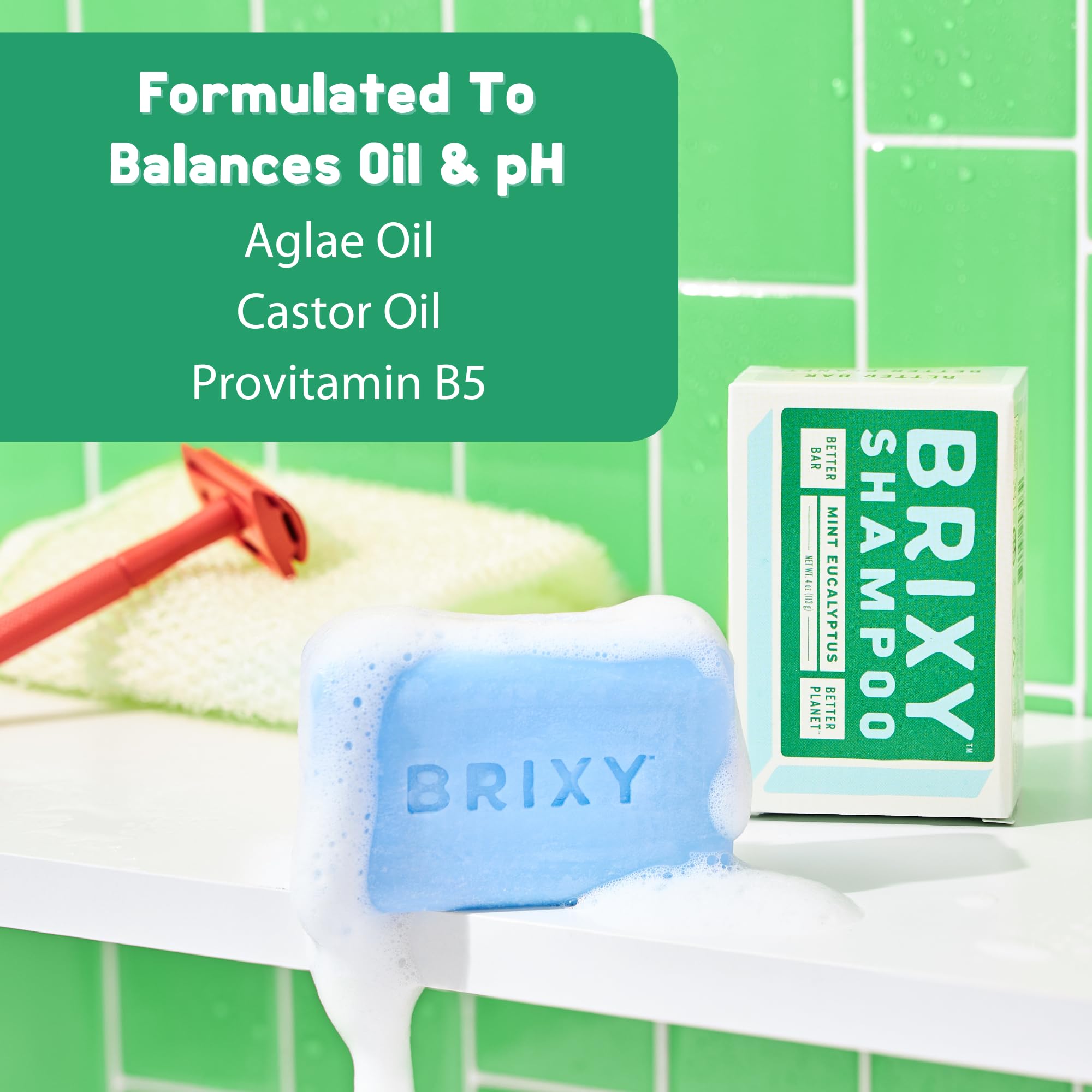 BRIXY - Shampoo Bar - Mint Eucalyptus (113g)