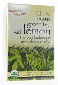 Uncle Lee's Tea - Organic Green Tea Chai with Lemon (18bg)