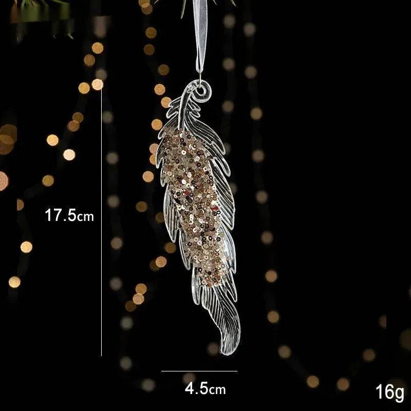 Christmas Decorations Sequins Acrylic Transparent Pendant