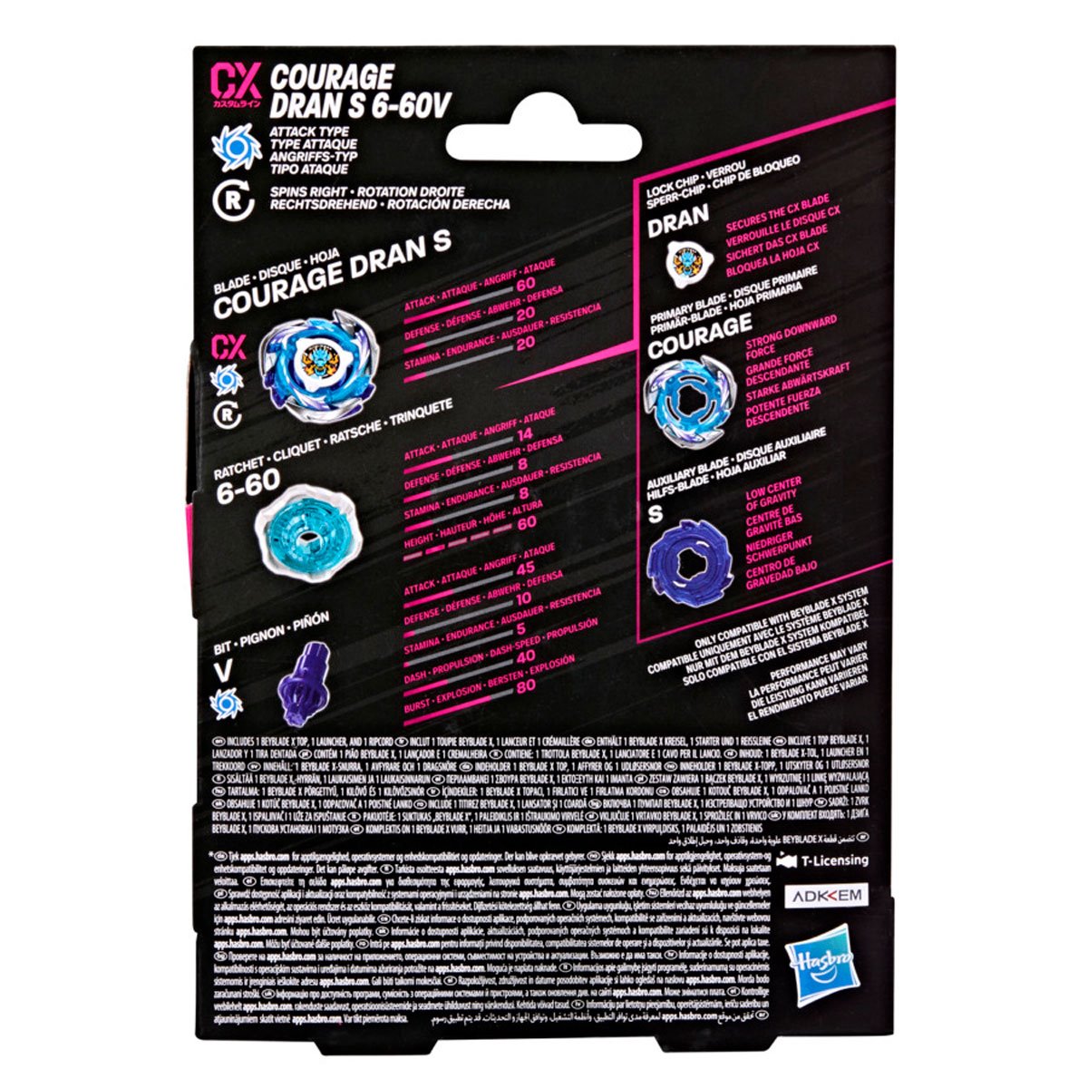 (Hasbro) Beyblade X - Courage Dran S 6-60V CX Starter Pack