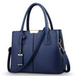 Women's PU Leather Lychee Pattern Shoulder Bag – Portable Crossbody Messenger Bag