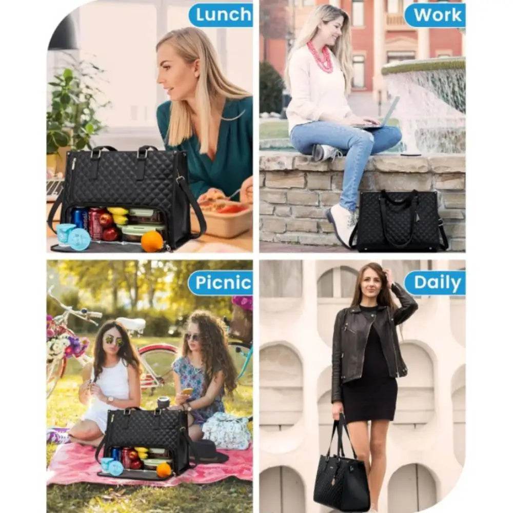 Women's Insulated Lunch Bag Handbag – Thermal Work Tote