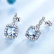 Blue Topaz Birthstone Set – 925 Sterling Silver Jewelry - 4 Piece Set