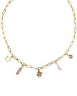 Four Leaf Clover Charm Necklace - Gold