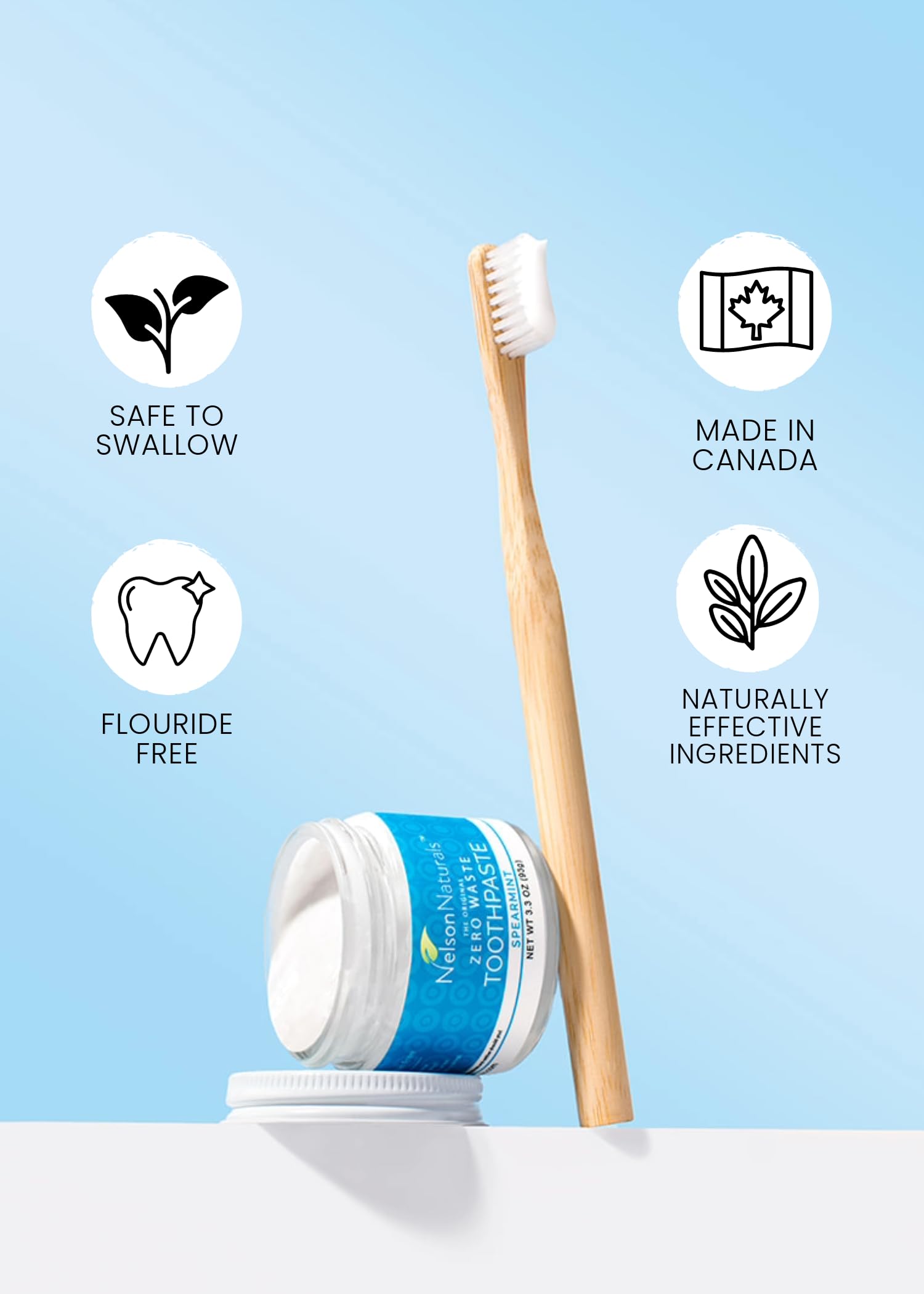 Nelson Naturals - Spearmint Toothpaste (93g)