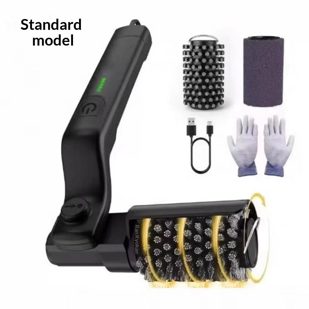 Electric BBQ Grill Brush – 360° Rotating Stainless Steel Cleaner with USB Charging
