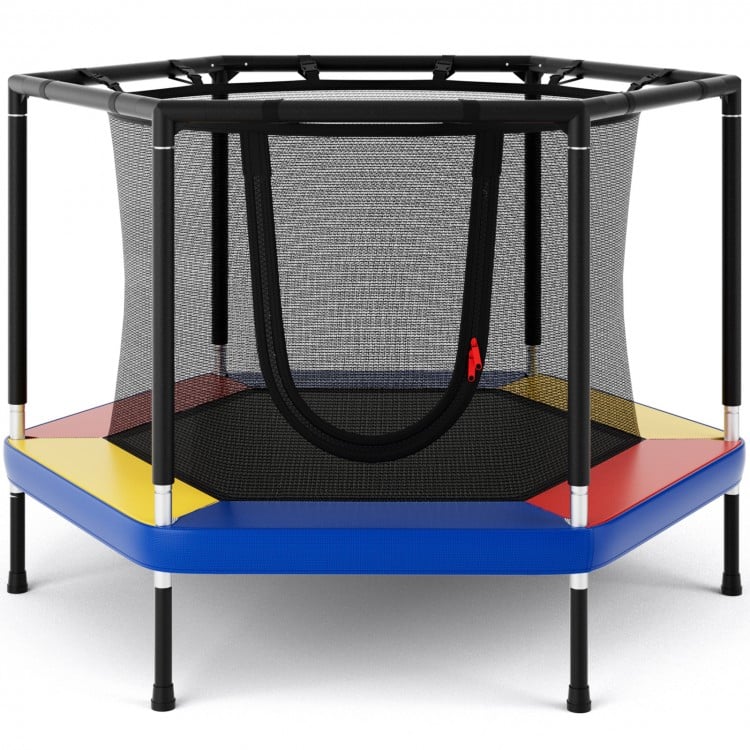 4 FT Small Toddler Recreational Trampoline with Safety Enclosure Net