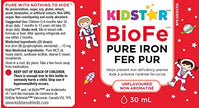 KidStar Nutrients - BioFe Pure Iron Drops Unflavoured (30ml)