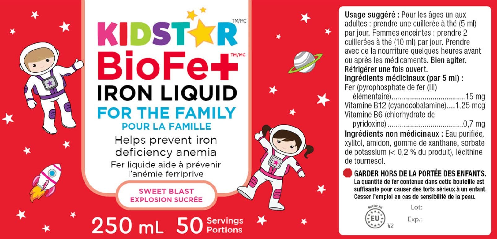 KidStar Nutrients - BioFe+ Iron Liquid (250ml)