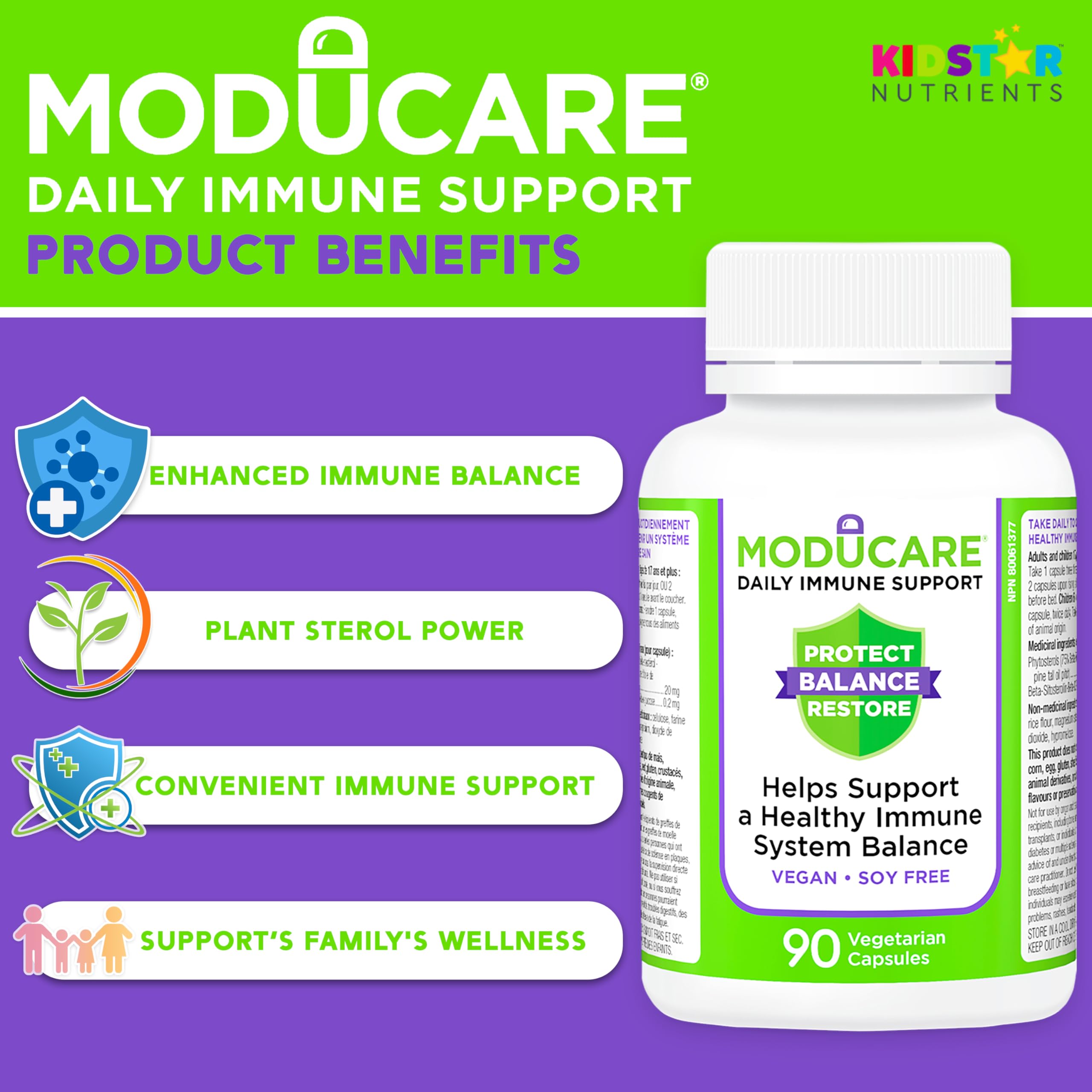 KidStar Nutrients - Moducare Daily Immune Support (180caps)
