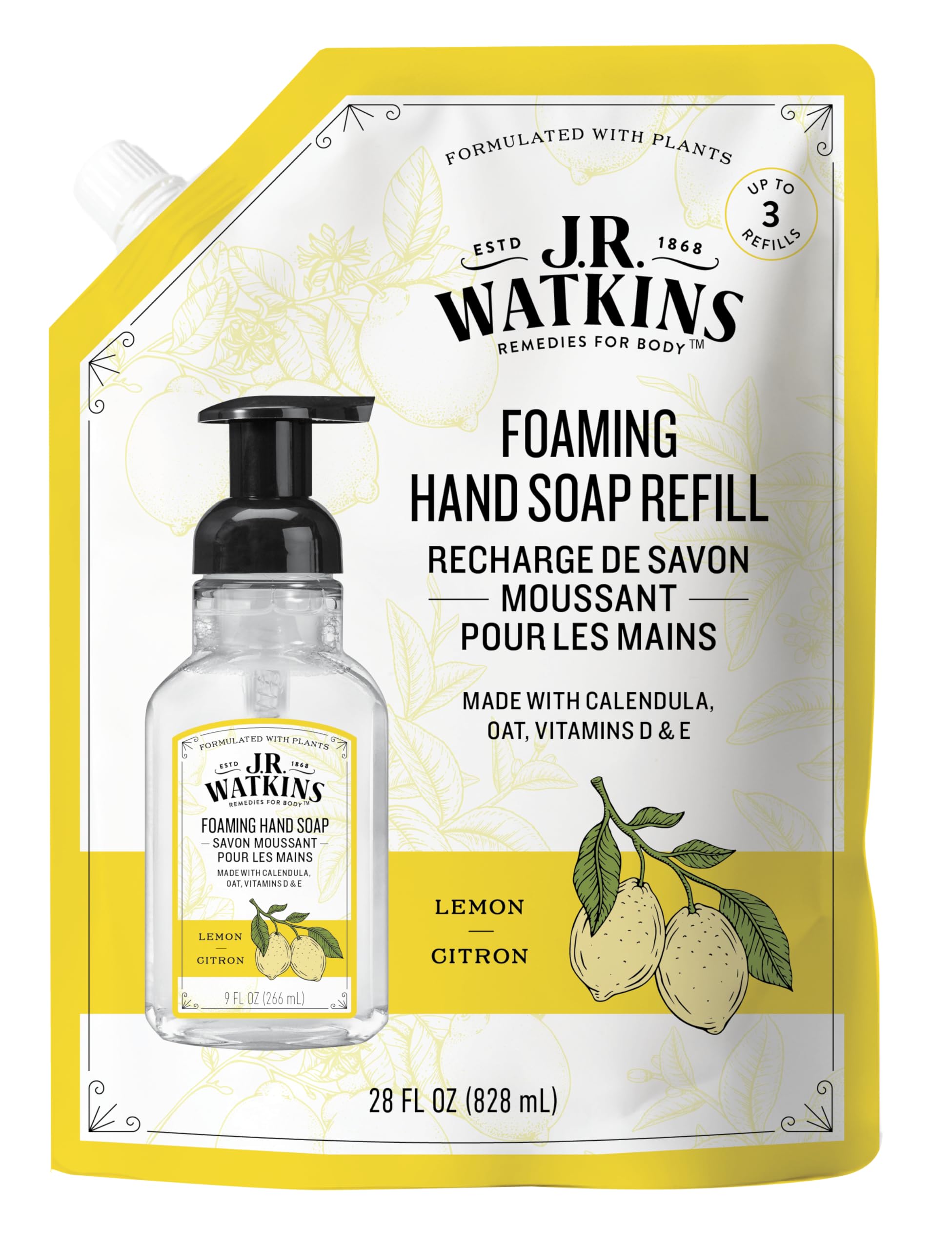 J.R. Watkins - Lemon Foaming Hand Soap (266ml)