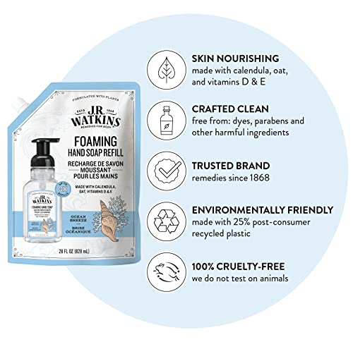 J.R. Watkins - Ocean Breeze Foaming Hand Soap (266ml)