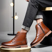 Men's British Martin Boots – High-Top Business Casual Leather Shoes