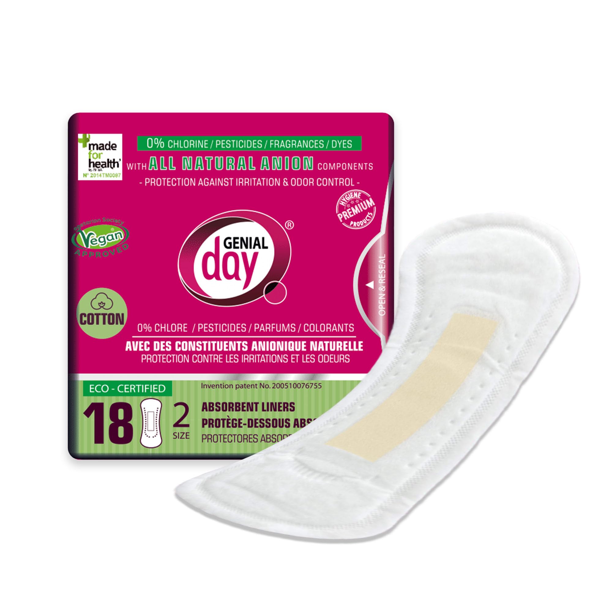 Genial Day - Absorbent Liners (18ct)