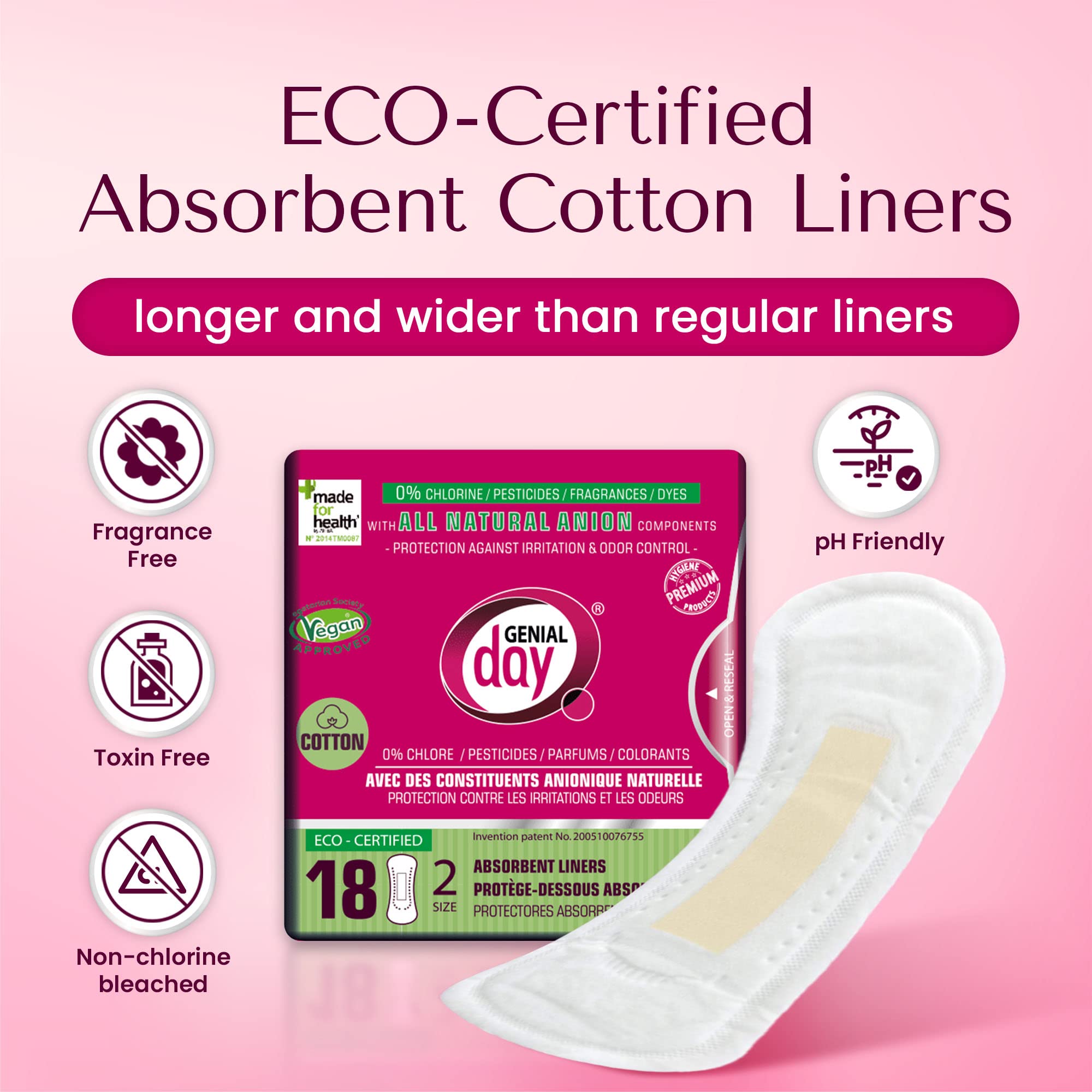 Genial Day - Absorbent Liners (18ct)