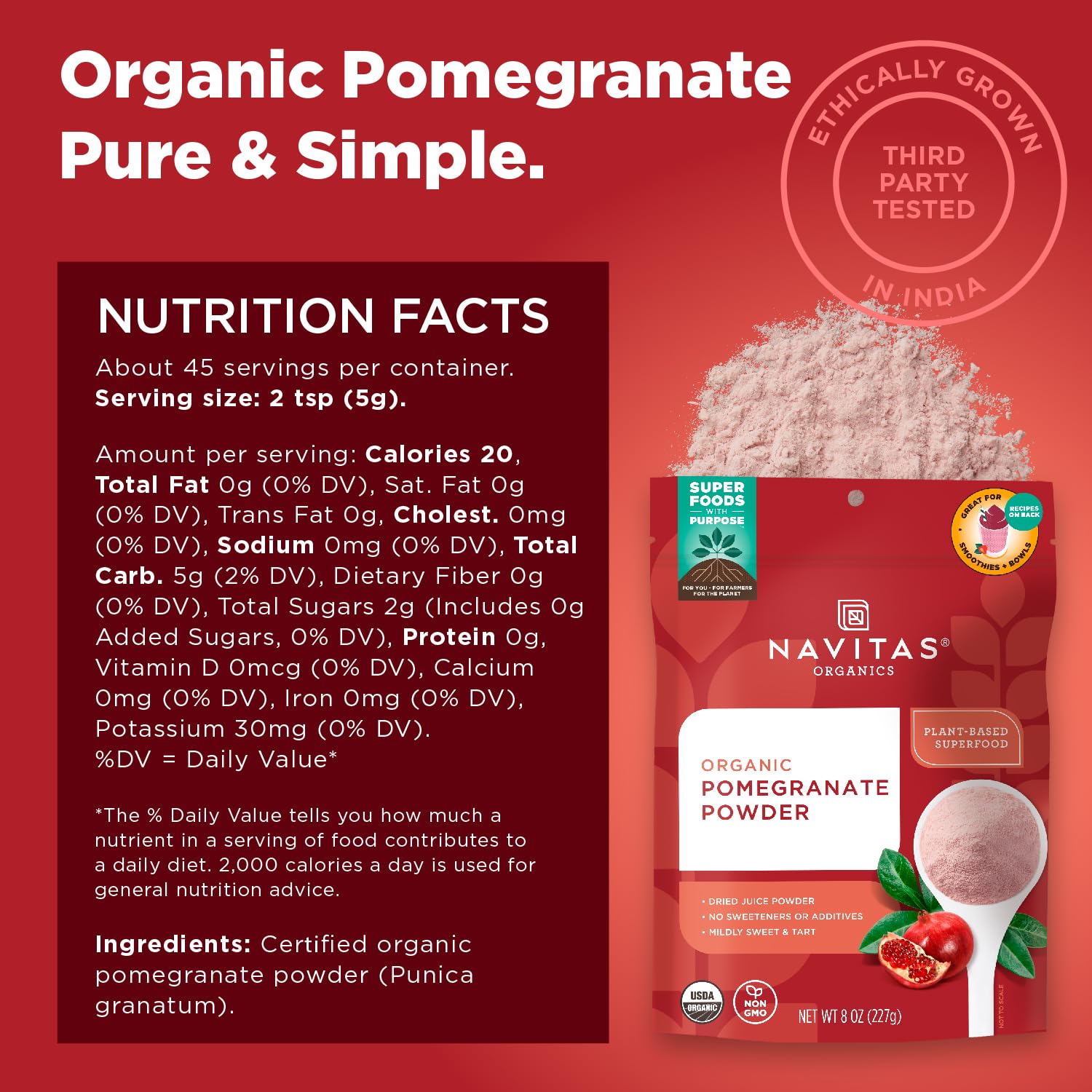 Navitas Organics - Pomegranate Powder (227g)