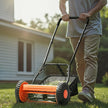 16' Manual Push Reel Lawn Mower 5-Blade Adjustable Height Grass Catcher 2 Wheels