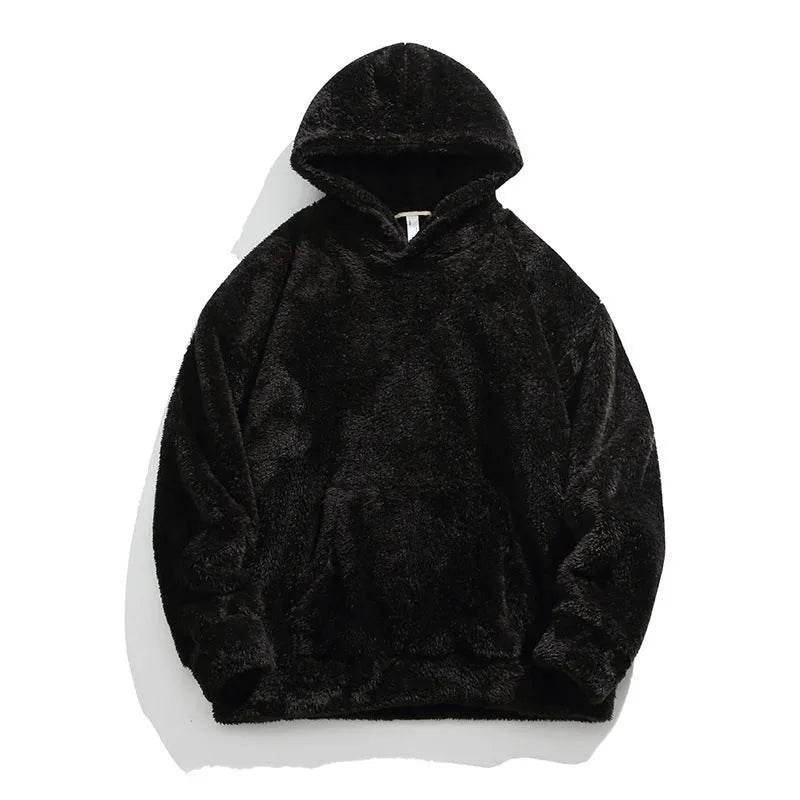 Couple Hoodie – Loose Fit Polyester Solid Color Matching Hoodies