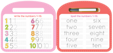 Little Hippo Books - Write & Wipe 123 - Illustrated