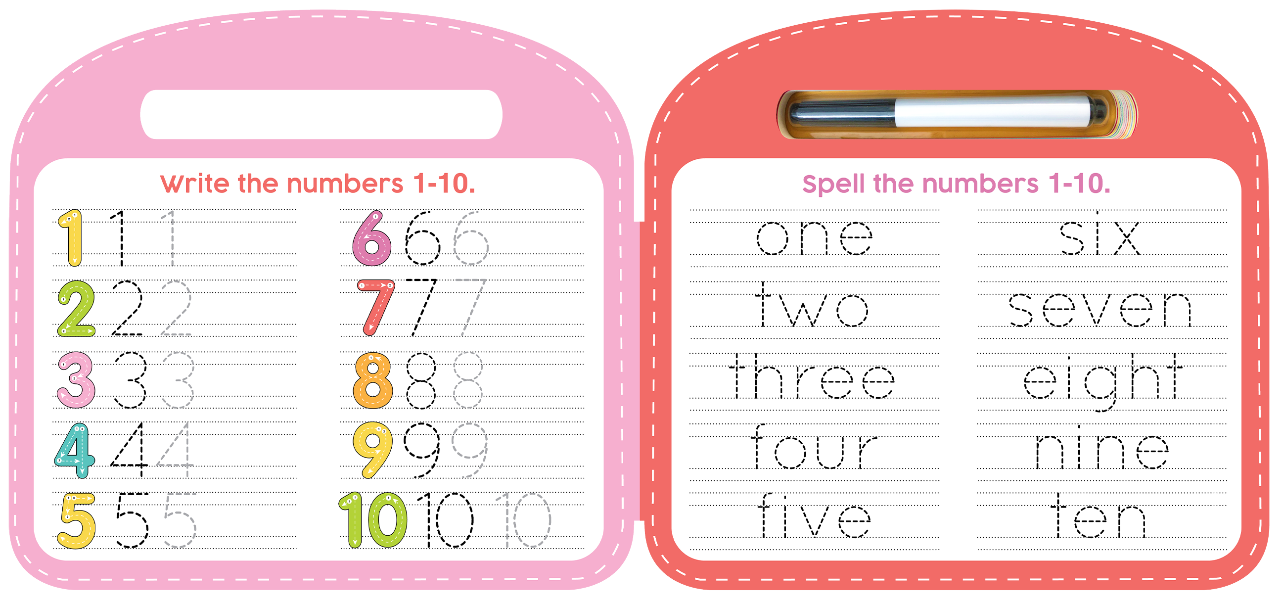 Little Hippo Books - Write & Wipe 123 - Illustrated