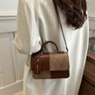 Textured Patchwork Tote Bag – PU Leather Shoulder Bag for Women | 4 Colors