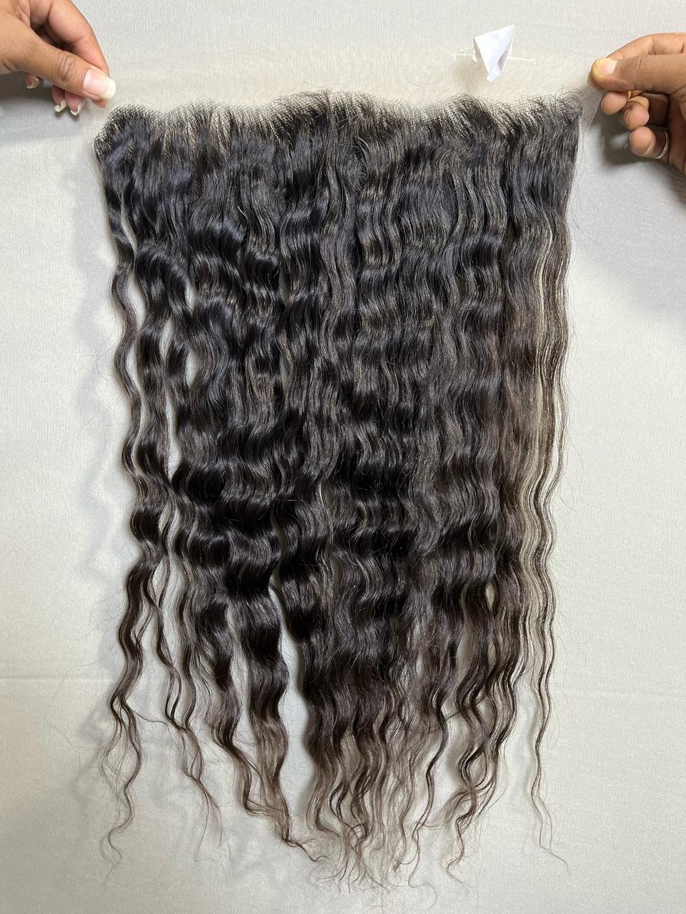 Cheveux indiens vierges pour perruque frontale
