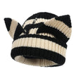 Devil Ears Thickened All Acrylic Knitted Beanie Hat