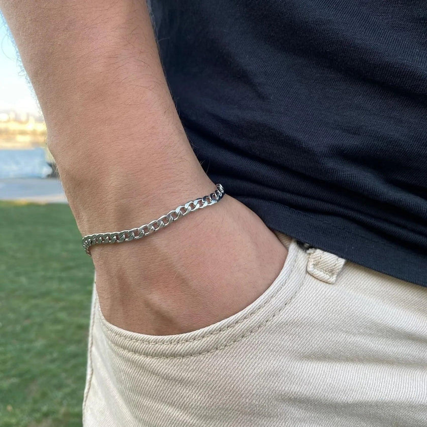Cuban Chain Bracelet Set for Men's
