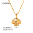 Stainless Steel Shell & Starfish Beach Necklace – Electroplated Clavicle Chain for Women (14 Styles)