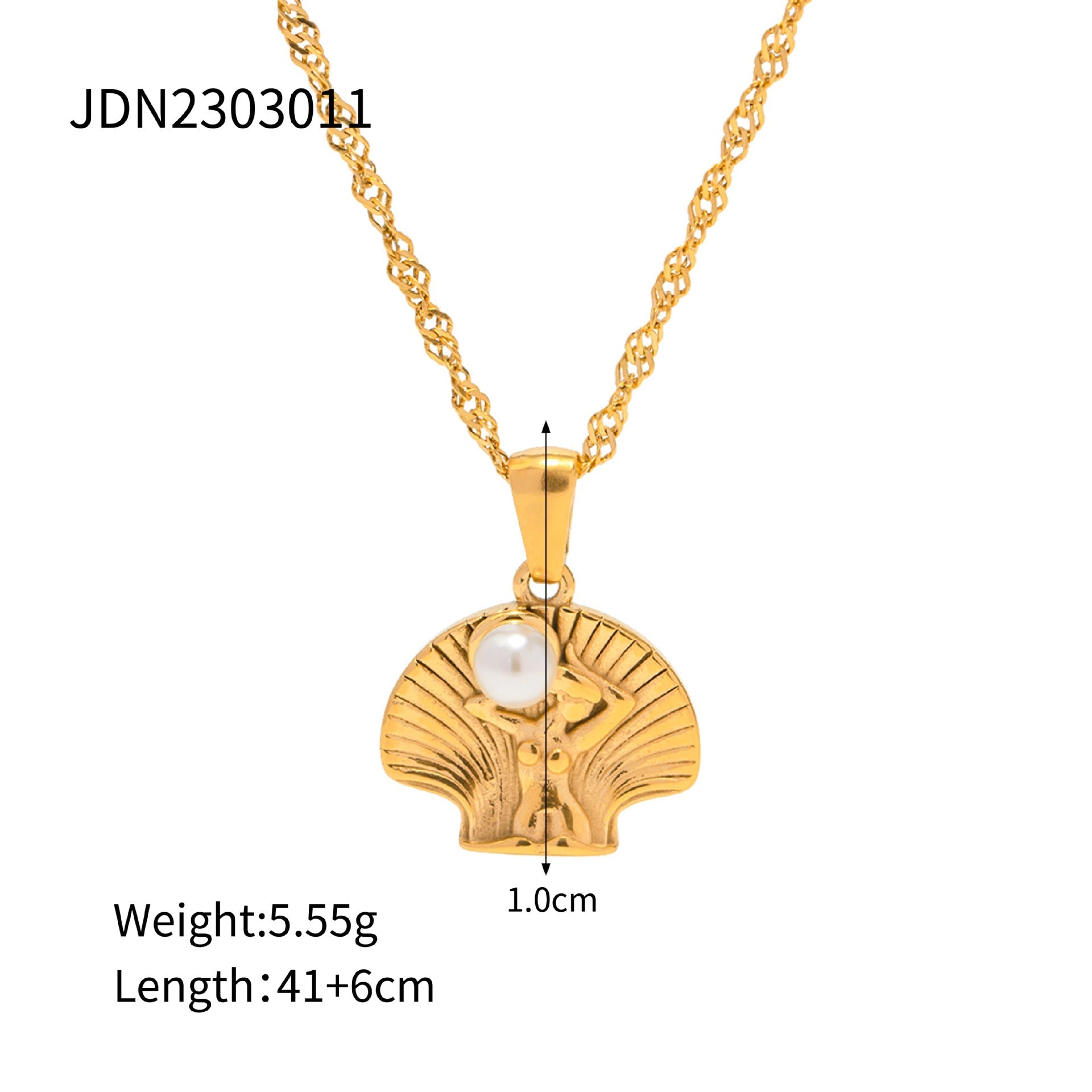 Stainless Steel Shell & Starfish Beach Necklace – Electroplated Clavicle Chain for Women (14 Styles)