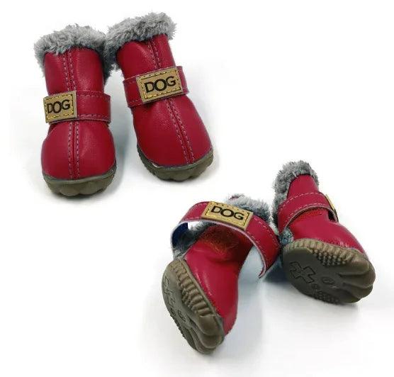 Dog Winter Snow Boots – Waterproof Non-Slip PU Paw Shoes for Small & Medium Dogs (10 Colours, Sizes 1–5 & S–XXL)