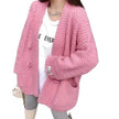 Autumn Winter Button Down Woolen Cashmere sweater Cardigan for women