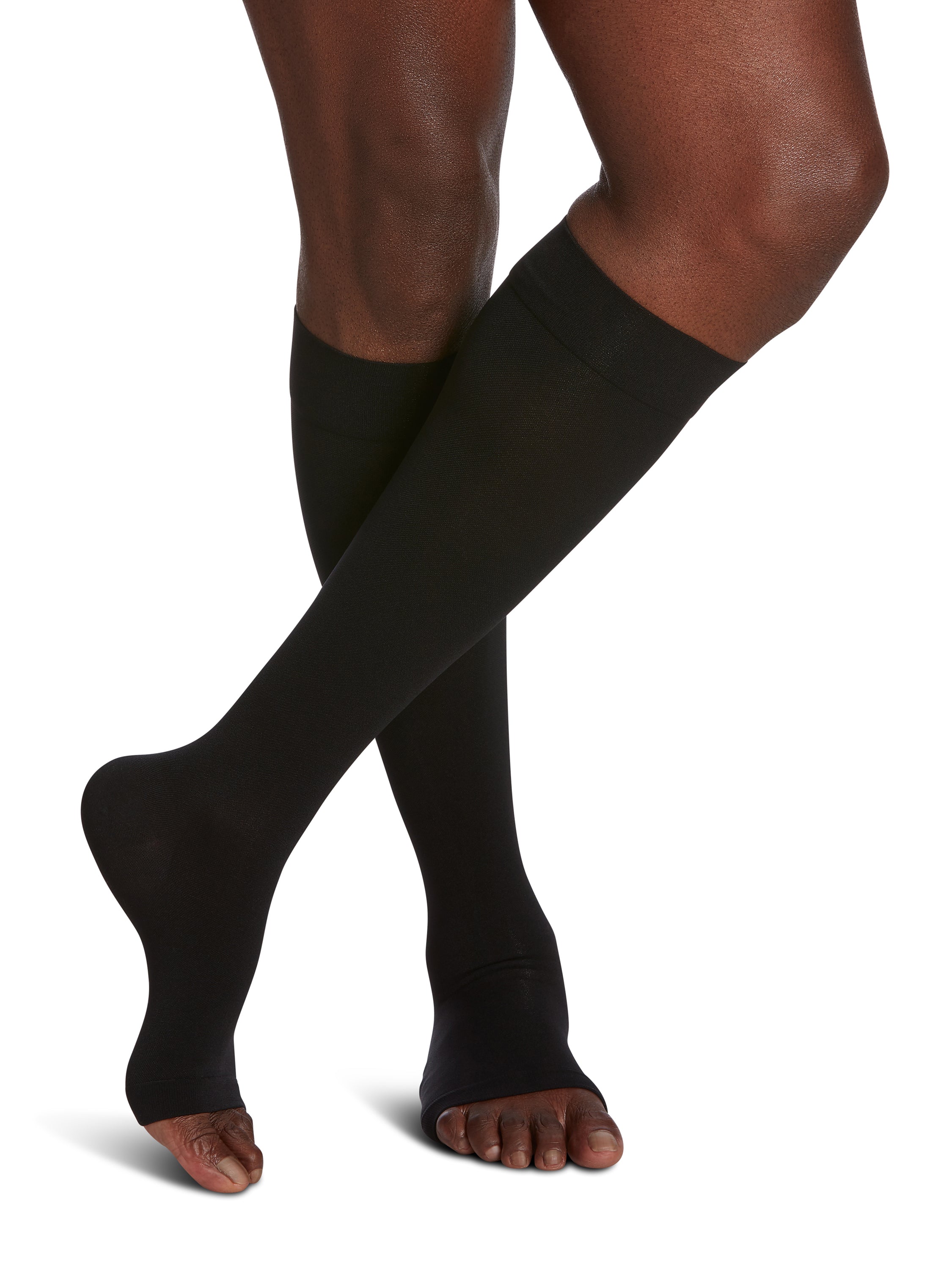 Sigvaris Men's Essential Opaque Calf Open-Toe Plus 20-30mmHg