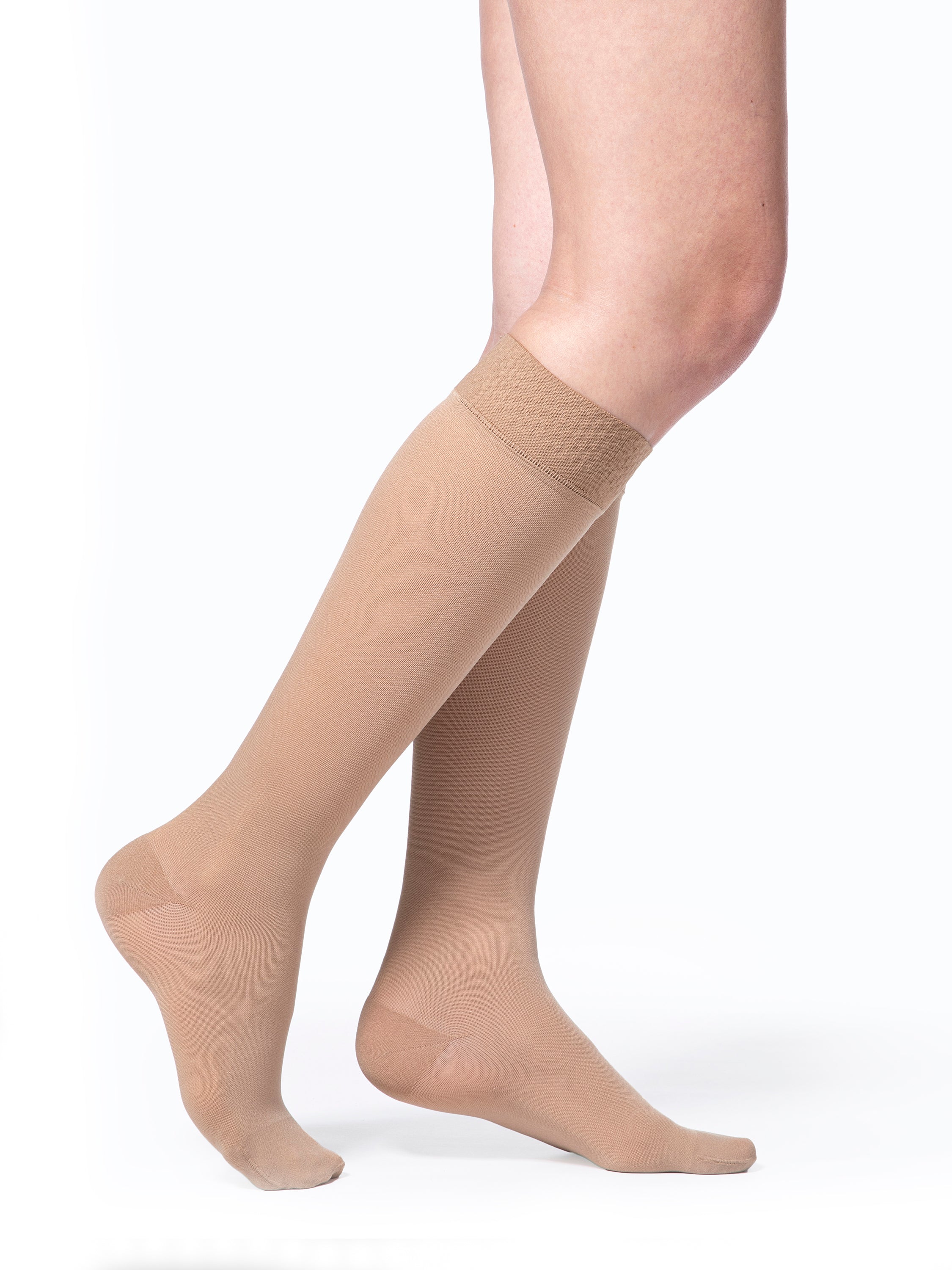 Sigvaris Women's Essential Opaque Calf with Grip-Top 30-40mmHg Women's Closed Toe