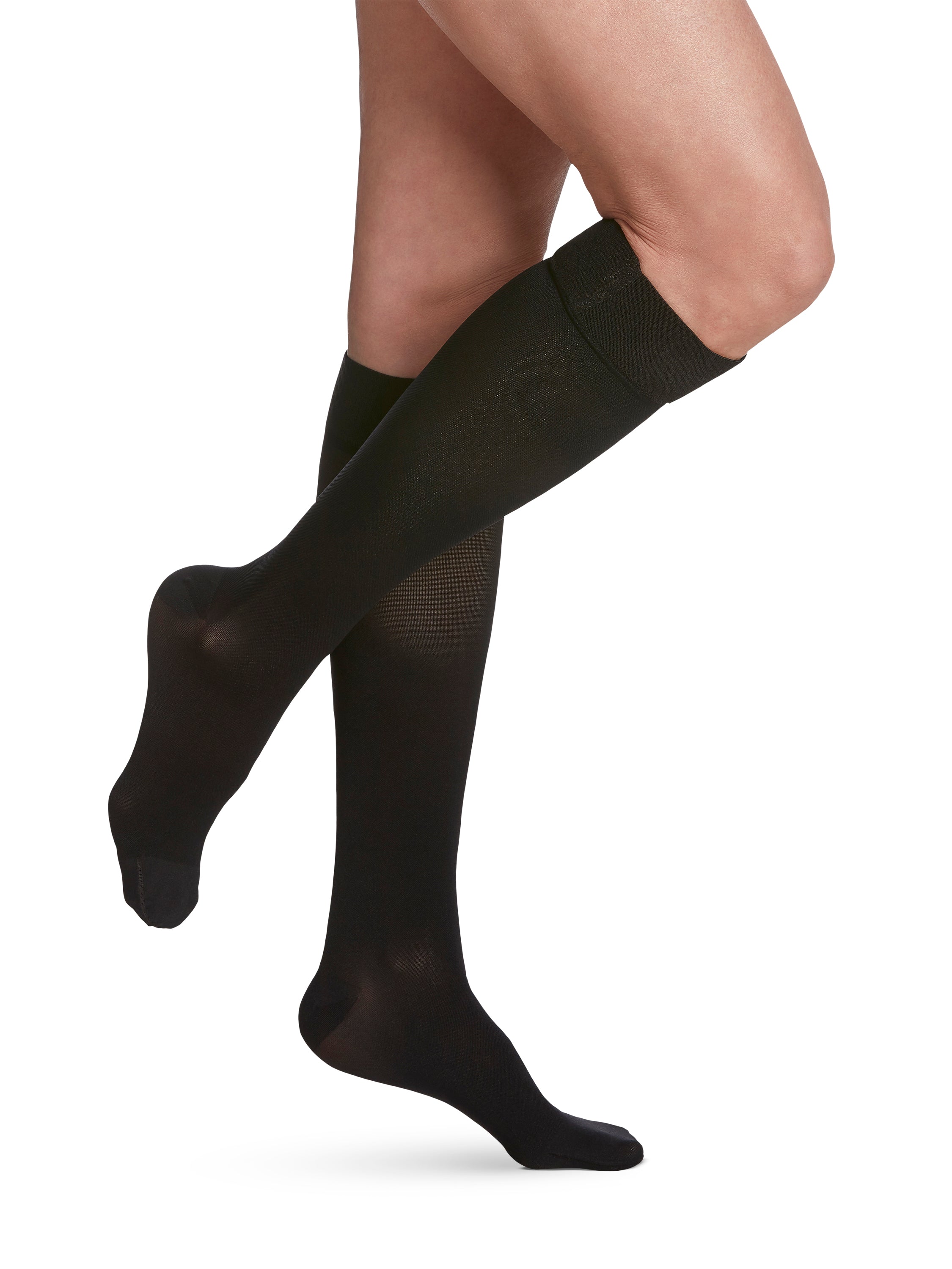 Sigvaris Women's Essential Opaque Calf with Grip-Top 30-40mmHg Women's Closed Toe