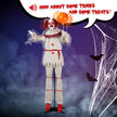 5.7ft Eye Red Light Vibration Clown Sound Voice Control, Standing Balloon Clown, Battery Model - Battery Not Included, Halloween Standing Decoration