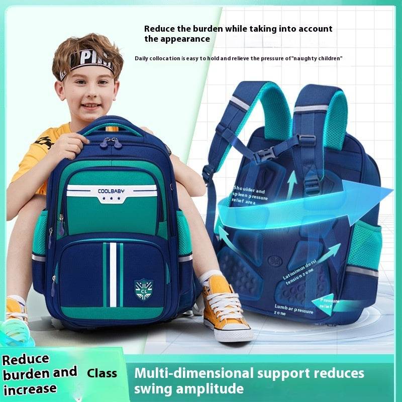 Primary School Backpack – Grades 1–6, Waterproof & Large