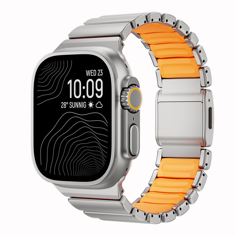 Titanium Magnetic Clasp Metal Apple Watch Band – Ultra 2 / Series 9 / 8 / 7 (42/44/45/46/49mm)