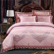 Jacquard Cotton Four‑Piece Luxury Bedding Set – Pure Cotton Duvet Cover & Silk‑Satin Finish Bed Sheet
