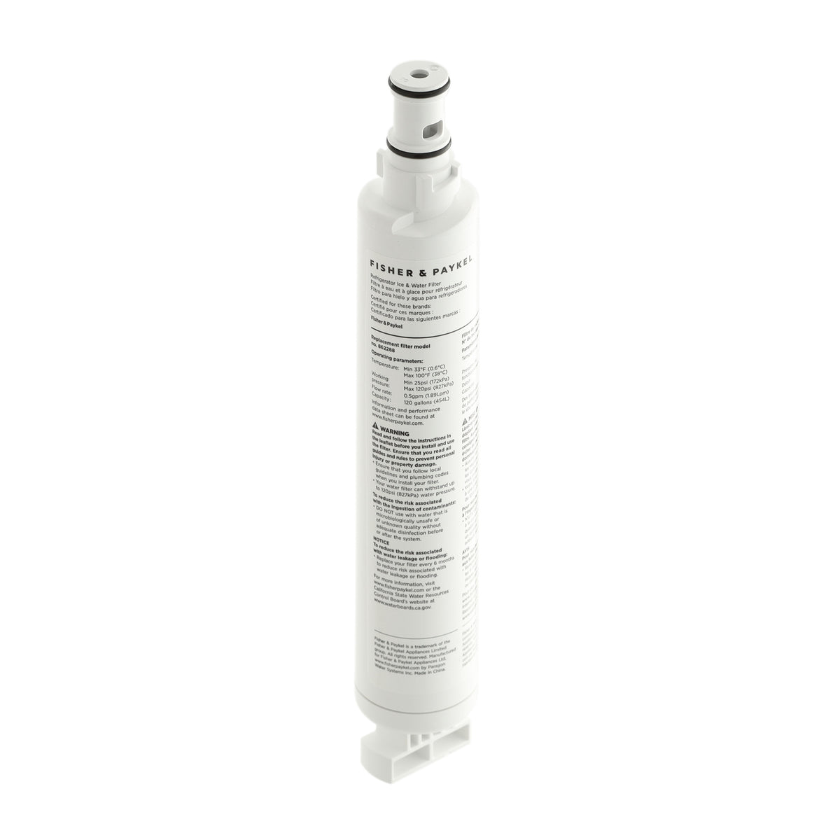 Filtre à eau pour réfrigérateur Fisher & Paykel DCS 862288 WP FWC1
