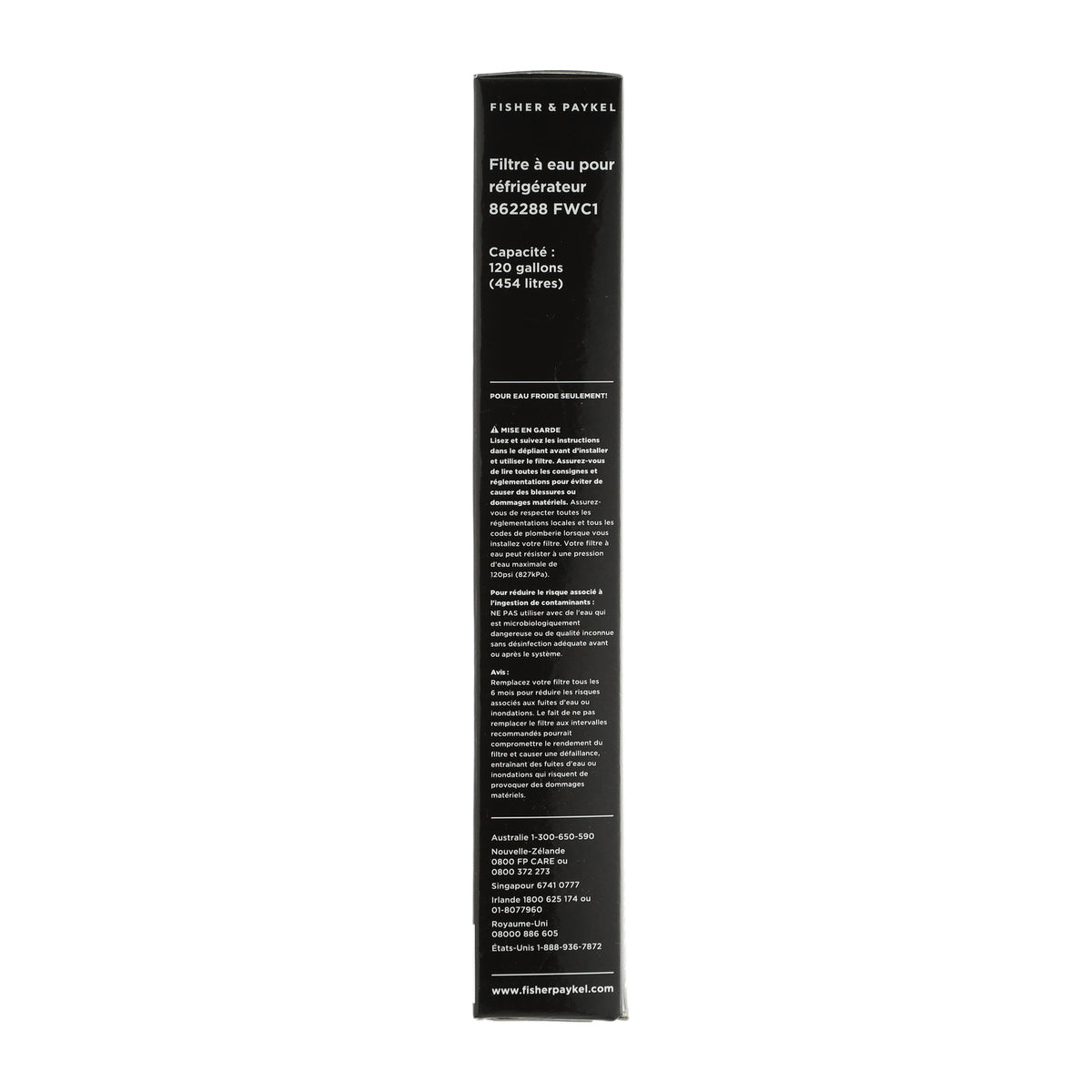 Filtre à eau pour réfrigérateur Fisher & Paykel DCS 862288 WP FWC1