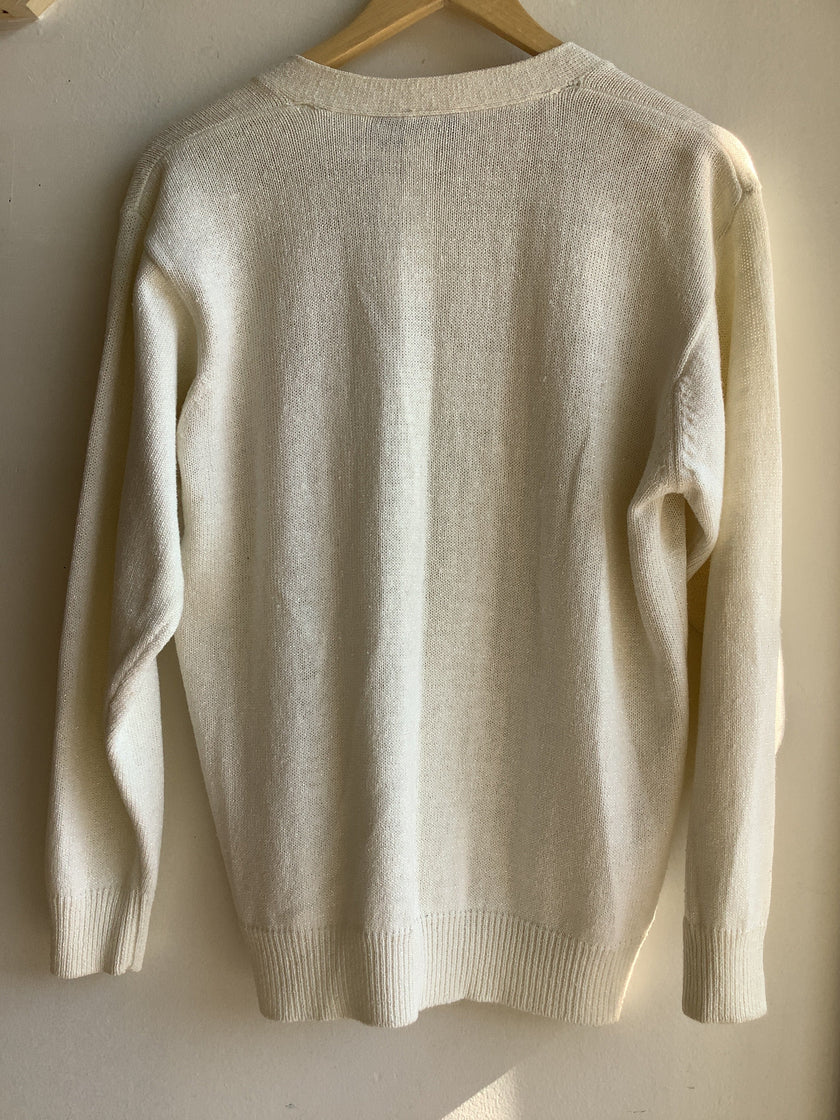 Vintage Collection Internationale Embellished Cream Cardigan