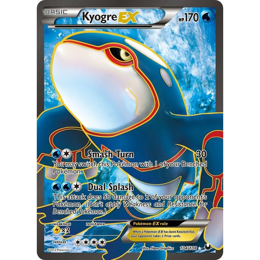 Kyogre EX (104 Full Art) (104/108) (DEX)