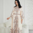 Stand Collar Printing Long Retro Muslim Dress