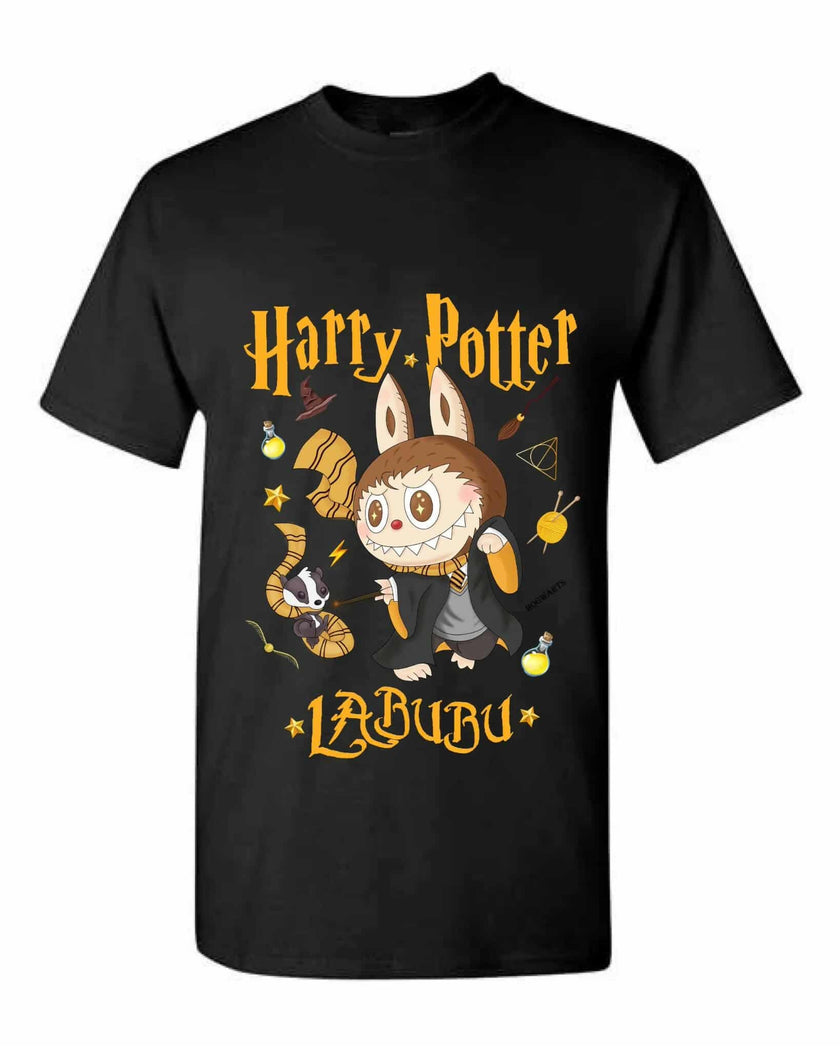 [Adult size] Harry Potter Labubu T-Shirt – Kawaii Wizard Graphic Tee, 100% Cotton