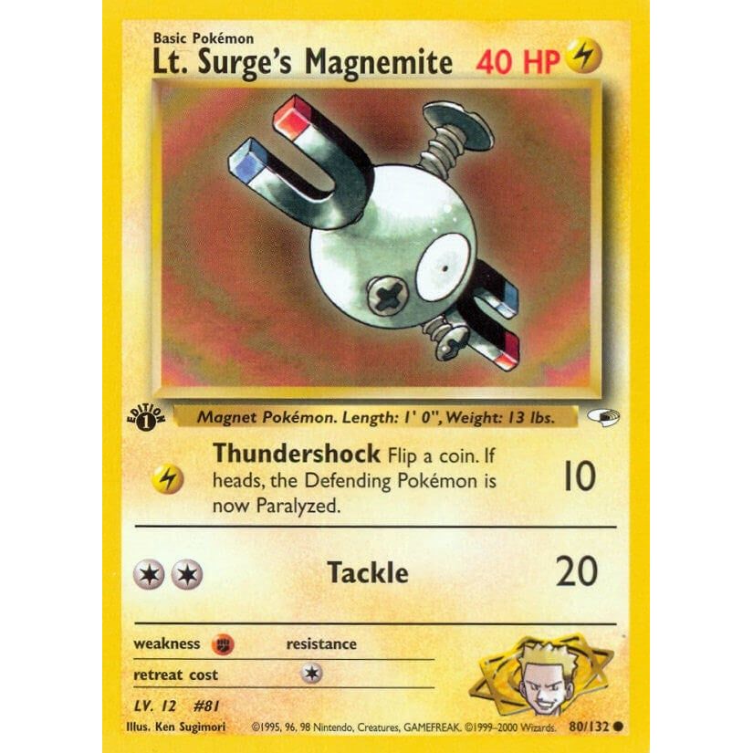 Lt. Surge's Magnemite (80) (080/132) (G1)