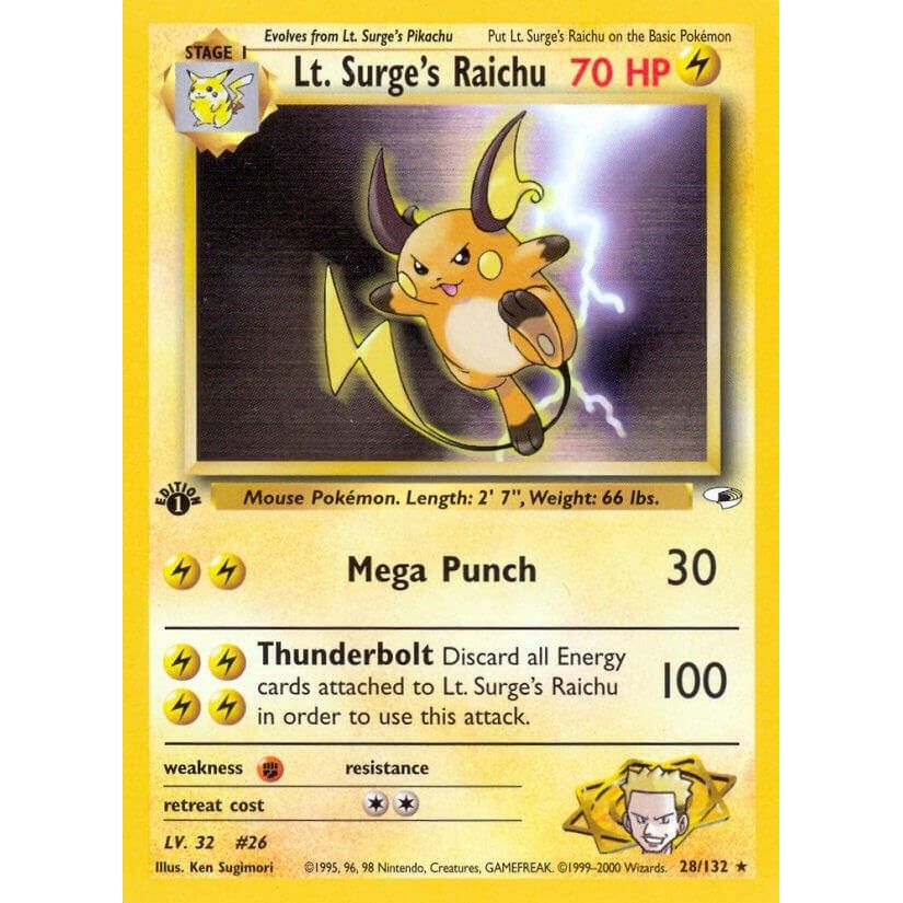 Lt. Surge's Raichu (028/132) (G1)